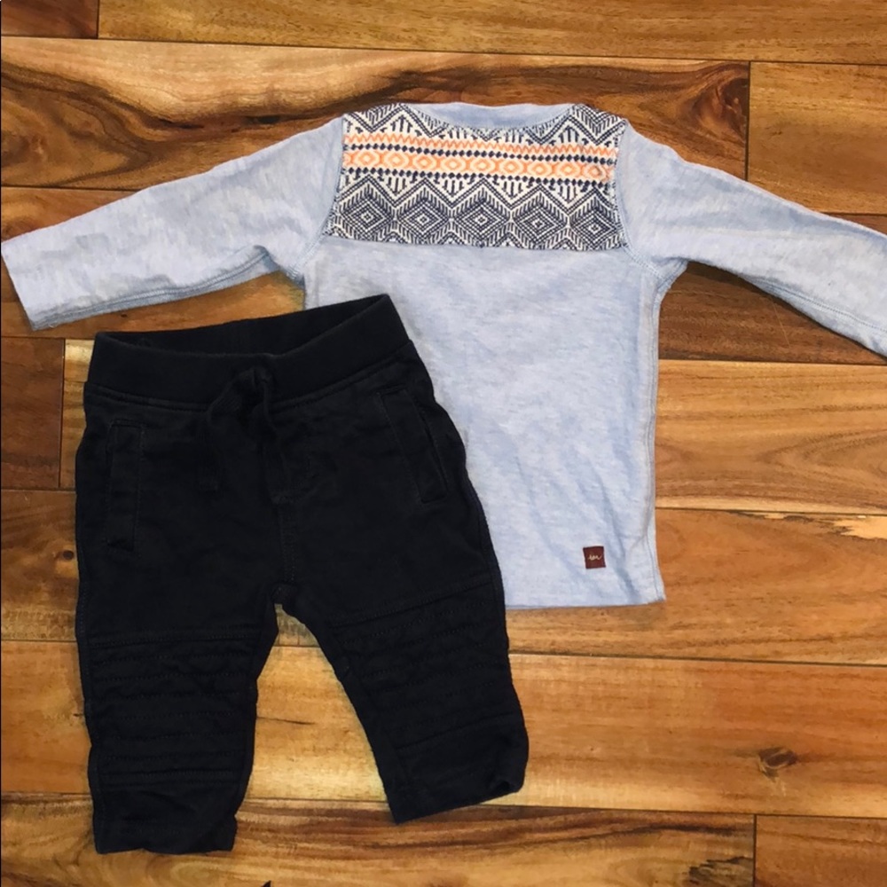 Baby boys tea collection outfit.
